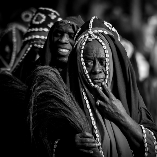 african dancers in the village